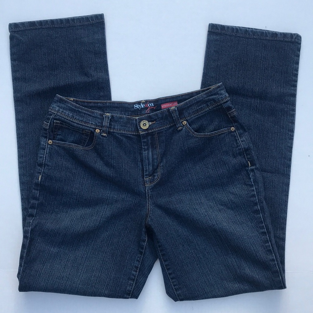 Style & Co. straight leg, high rise jeans